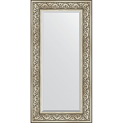 Зеркало Evoform Exclusive 120х60 BY 3502 с фацетом в багетной раме - Барокко серебро 106 мм
