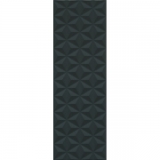 Керамическая плитка Kerama Marazzi Диагональ черный структура обрезной 12121R настенная 25х75 см