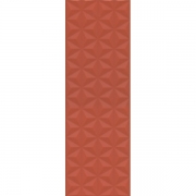 Керамическая плитка Kerama Marazzi Диагональ красный структура обрезной 12120R настенная 25х75 см