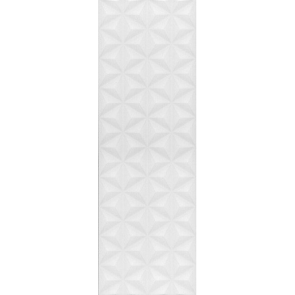 Керамическая плитка Kerama Marazzi Диагональ белый структура обрезной 12119R настенная 25х75 см