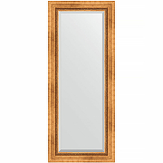 Зеркало Evoform Exclusive 136х56 BY 3516 с фацетом в багетной раме - Римское золото 88 мм