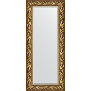 Зеркало Evoform Exclusive 139х59 BY 3519 с фацетом в багетной раме - Византия золото 99 мм