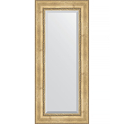 Зеркало Evoform Exclusive 142х62 BY 3532 с фацетом в багетной раме - Состаренное серебро с орнаментом 120 мм