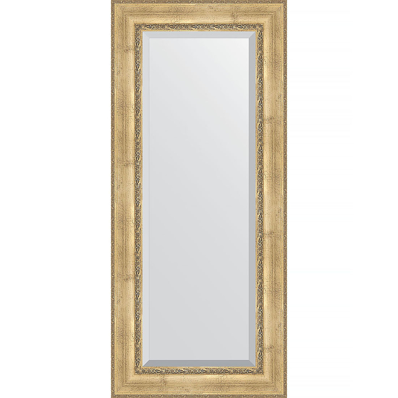 Зеркало Evoform Exclusive 152х67 BY 3558 с фацетом в багетной раме - Состаренное серебро с орнаментом 120 мм