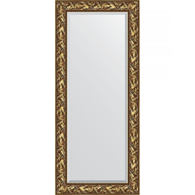 Зеркало Evoform Exclusive 159х69 BY 3571 с фацетом в багетной раме - Византия золото 99 мм