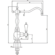 Кран для одного типа воды Migliore Baron 18308 Бронза-2