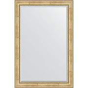 Зеркало Evoform Exclusive 182х122 BY 3636 с фацетом в багетной раме - Состаренное серебро с орнаментом 120 мм