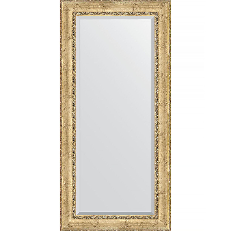 Зеркало Evoform Exclusive 172х82 BY 3610 с фацетом в багетной раме - Состаренное серебро с орнаментом 120 мм 25469