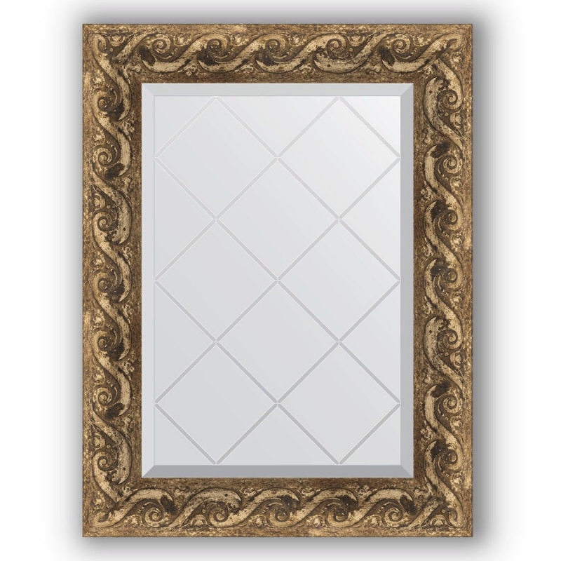 Зеркало Evoform Exclusive-G 73х56 Фреска зеркало с гравировкой в багетной раме фреска 84 мм 56x73 см