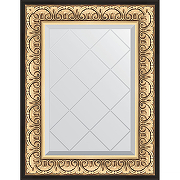 Зеркало Evoform Exclusive-G 77х60 BY 4036 с гравировкой в багетной раме - Барокко золото 106 мм