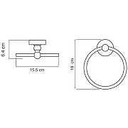Кольцо для полотенец WasserKRAFT Diemel K-2260 Хром-2