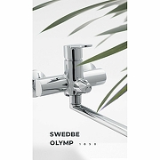 Смеситель для ванны Swedbe Olymp 1850 универсальный Хром-9
