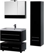 Зеркальный шкаф Aquanet Верона 90 172340 L Черный-2