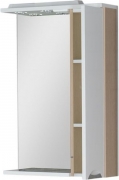 Зеркало со шкафом Aquanet Гретта 60 173985 с подсветкой R Дуб светлый Белое-2
