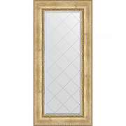Зеркало Evoform Exclusive-G 132х62 BY 4084 с гравировкой в багетной раме - Состаренное серебро с орнаментом 120 мм