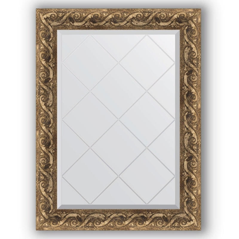 зеркало с гравировкой поворотное evoform exclusive g 70x160 см в багетной раме Зеркало Evoform Exclusive-G 88х66 Фреска