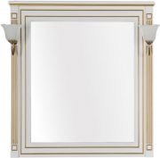 Зеркало Aquanet Паола 90 186108 Белое золото