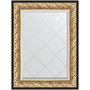 Зеркало Evoform Exclusive-G 92х70 BY 4122 с гравировкой в багетной раме - Барокко золото 106 мм