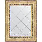 Зеркало Evoform Exclusive-G 95х72 BY 4127 с гравировкой в багетной раме - Состаренное серебро с орнаментом 120 мм