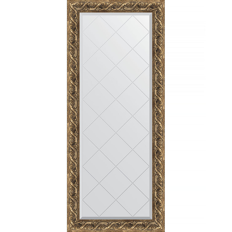 Зеркало Evoform Exclusive-G 155х66 BY 4141 с гравировкой в багетной раме - Фреска 84 мм зеркало evoform exclusive g 88х66 фреска