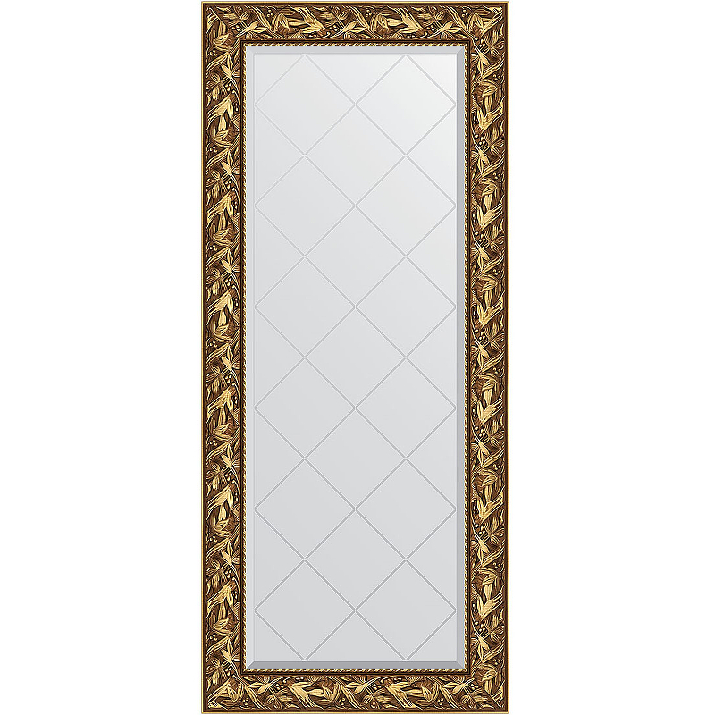 зеркало с гравировкой в багетной раме evoform византия золото 99 мм 79x161 см Зеркало Evoform Exclusive-G 158х69 BY 4156 с гравировкой в багетной раме - Византия золото 99 мм