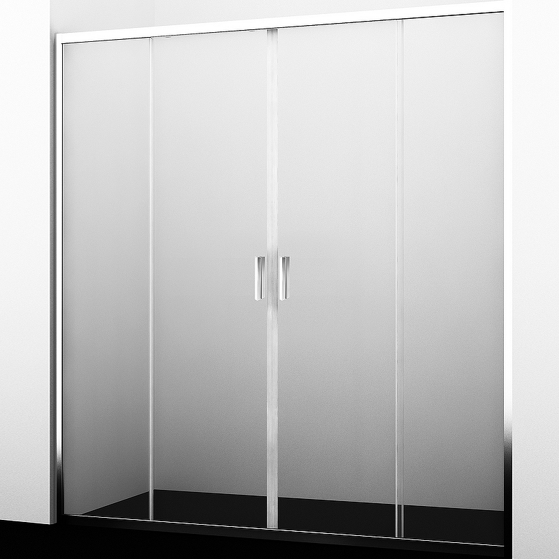 цена Душевая дверь WasserKRAFT Lippe 170 45S09 профиль Хром стекло прозрачное