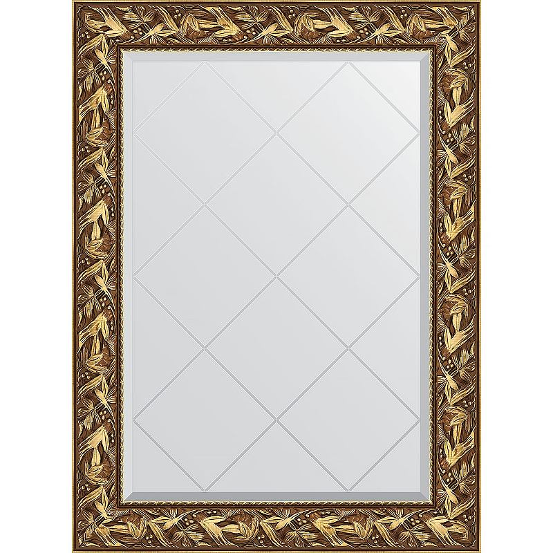 Зеркало Evoform Exclusive-G 106х79 BY 4199 с гравировкой в багетной раме - Византия золото 99 мм