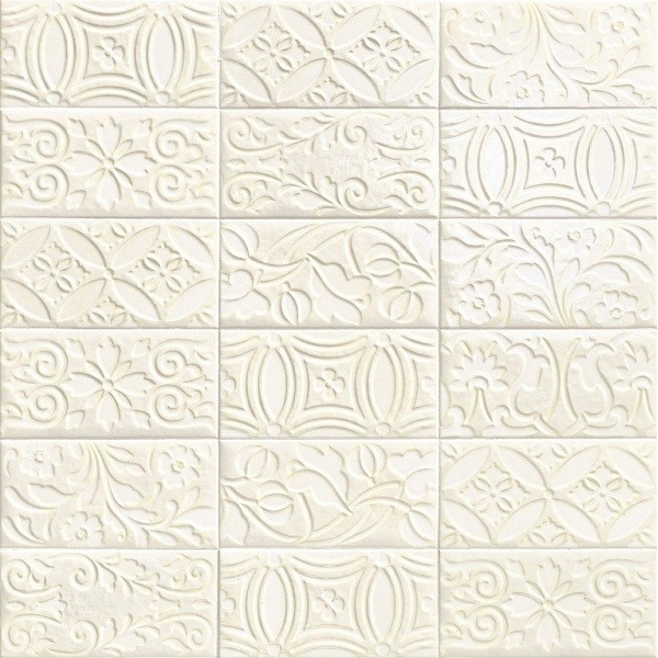 Керамическая плитка Mainzu Velvet Decor Bianco настенная 10х20см - фото 1