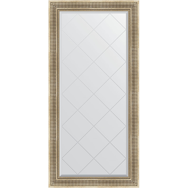Зеркало Evoform Exclusive-G 160х77 BY 4282 с гравировкой в багетной раме - Серебряный акведук 93 мм