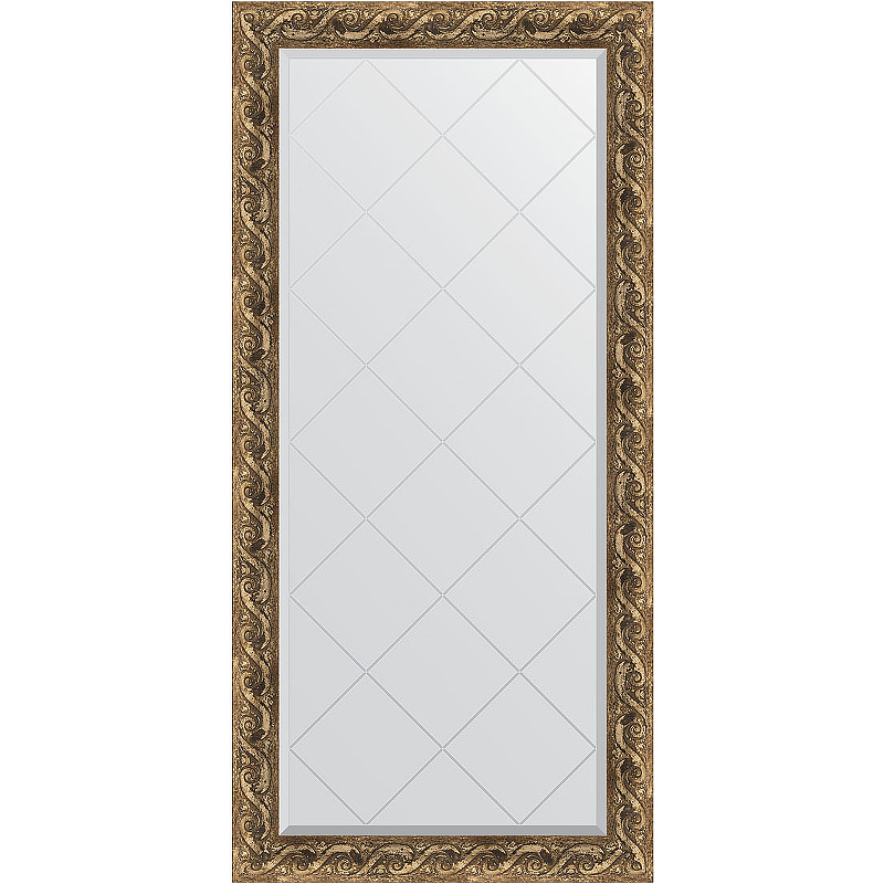 Зеркало Evoform Exclusive-G 158х76 BY 4270 с гравировкой в багетной раме - Фреска 84 мм зеркало с гравировкой в багетной раме фреска 84 мм 76x103 см