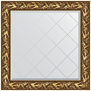Зеркало Evoform Exclusive-G 89х89 BY 4328 с гравировкой в багетной раме - Византия золото 99 мм