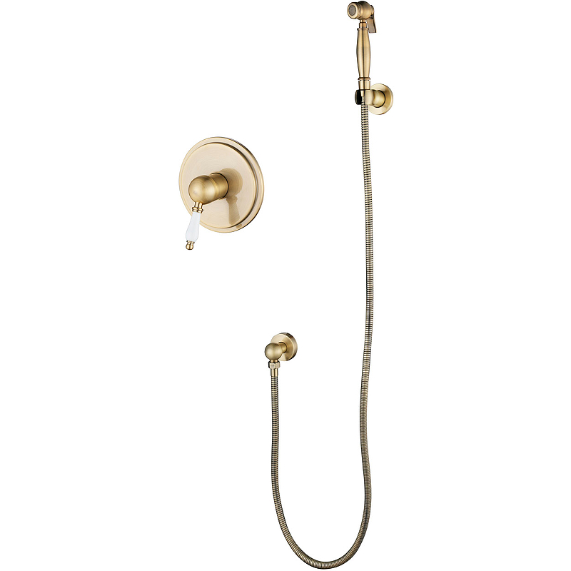 Гигиенический душ со смесителем Kaiser Vincent 31017-1 Бронза смеситель для ванны kaiser vincent 31022 1 бронза
