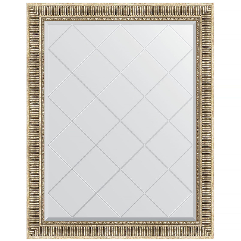 Зеркало Evoform Exclusive-G 122х97 BY 4368 с гравировкой в багетной раме - Серебряный акведук 93 мм