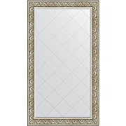Зеркало Evoform Exclusive-G 175х100 BY 4424 с гравировкой в багетной раме - Барокко серебро 106 мм