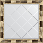 Зеркало Evoform Exclusive-G 107х107 BY 4454 с гравировкой в багетной раме - Серебряный акведук 93 мм