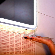Зеркало Бриклаер Эстель-2 60 4627125414282 с подсветкой с бесконтактным выключателем и часами-4