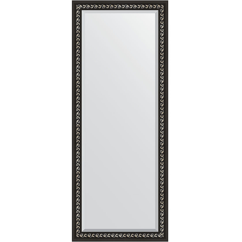 Зеркало Evoform Exclusive Floor 199х80 BY 6108 с фацетом в багетной раме - Черный ардеко 81 мм зеркало evoform exclusive 85х55 черный ардеко