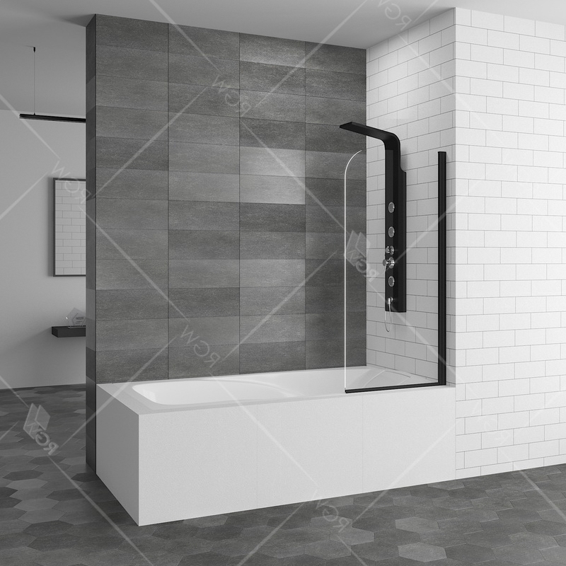 Шторка на ванну RGW Screens SC-09 В 80x150 профиль Черный стекло прозрачное цена и фото