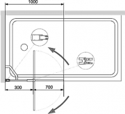 Шторка на ванну RGW Screens SC-11 100x140 03111110-14 профиль Черный стекло прозрачное-1
