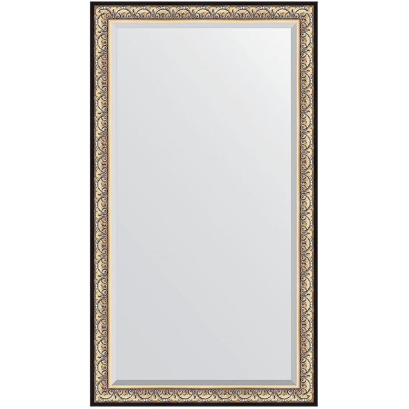 Зеркало Evoform Exclusive Floor 205х115 BY 6173 с фацетом в багетной раме - Барокко золото 106 мм