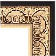 Зеркало Evoform Exclusive Floor 205х115 BY 6173 с фацетом в багетной раме - Барокко золото 106 мм-1