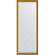 Зеркало Evoform Exclusive-G Floor 198х78 BY 6301 с гравировкой в багетной раме - Состаренное золото с плетением 70 мм