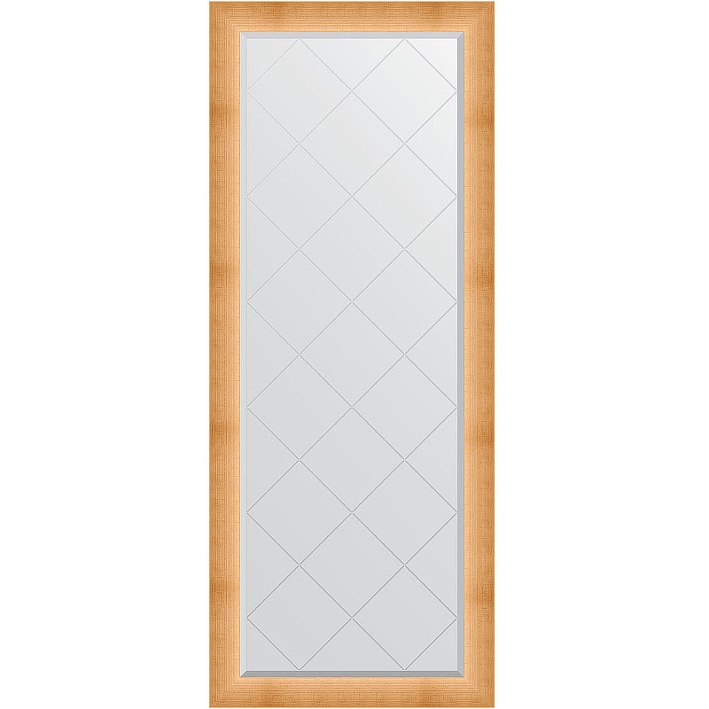 Зеркало Evoform Exclusive-G Floor 201х81 BY 6316 с гравировкой в багетной раме - Травленое золото 87 мм
