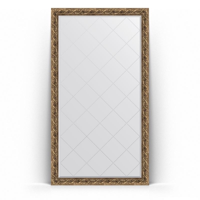 зеркало evoform exclusive g 158х76 by 4270 с гравировкой в багетной раме фреска 84 мм Зеркало Evoform Exclusive-G Floor 200х111 Фреска