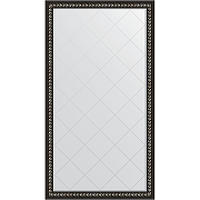 Зеркало Evoform Exclusive-G Floor 199х110 BY 6348 с гравировкой в багетной раме - Черный ардеко 81 мм