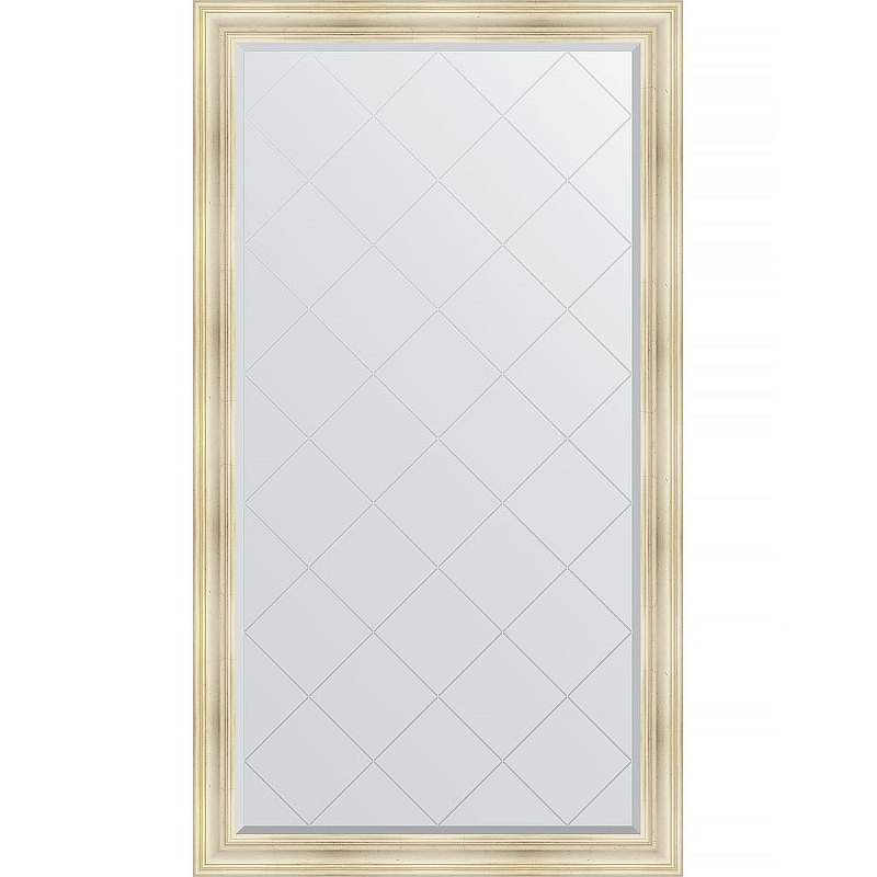 Зеркало Evoform Exclusive-G Floor 204х114 BY 6368 с гравировкой в багетной раме - Травленое серебро 99 мм зеркало с гравировкой в багетной раме evoform травленое серебро 99 мм 99x124 см