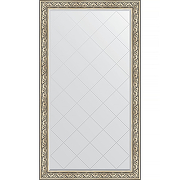 Зеркало Evoform Exclusive-G Floor 205х115 BY 6374 с гравировкой в багетной раме - Барокко серебро 106 мм