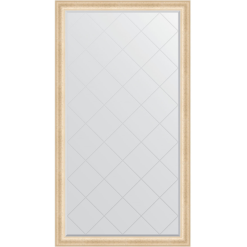 Зеркало Evoform Exclusive-G Floor 200х110 BY 6350 с гравировкой в багетной раме - Старый гипс 82 мм