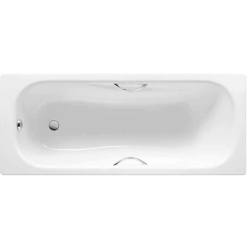 Стальная ванна Roca Princess 170x75 2202E0000 с антискользящим покрытием чугунная ванна roca malibu 170x75 2309g000r с отверстиями для ручек с антискользящим покрытием