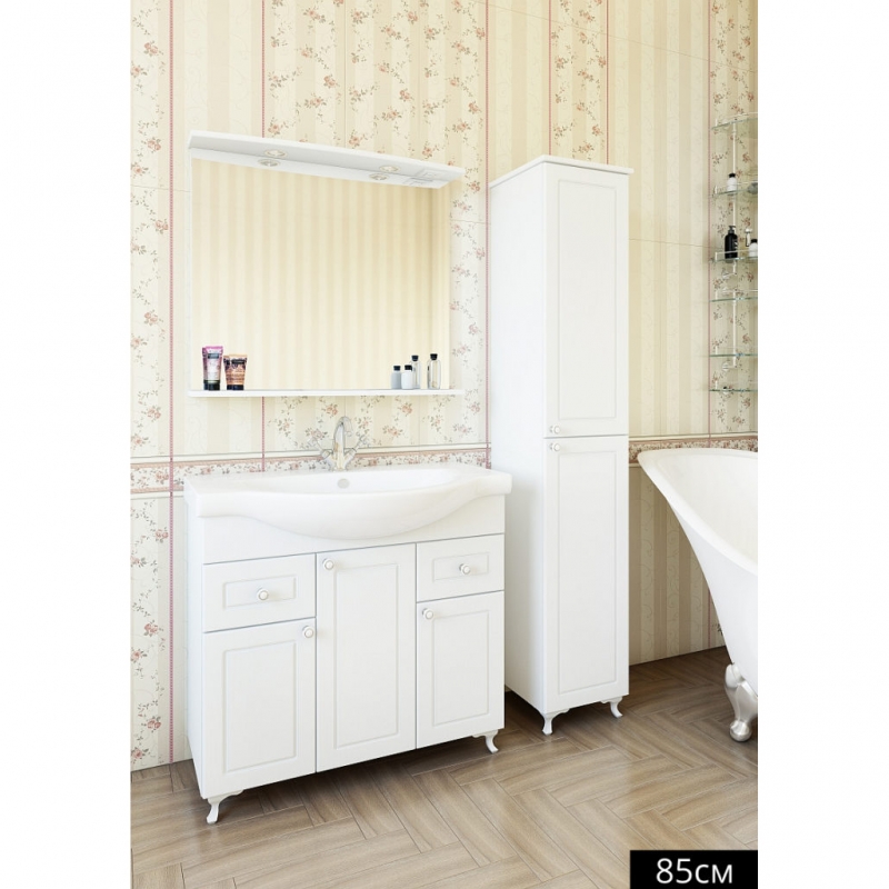 мебель для ванной sanflor софи 65 Зеркало Sanflor Софи 85 С02659 Белое
